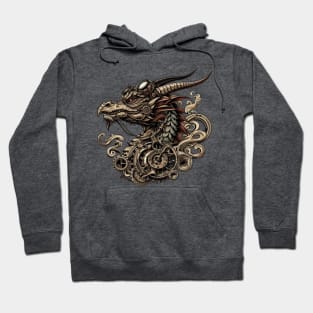 Fierce Steampunk Fantasy Dragon Hoodie